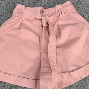 Women’s Forever 21 Light Pink High Waist Shorts with Belt size large